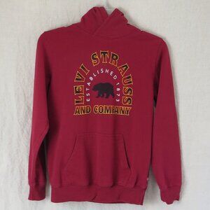 Levi's Strauss Red Hoodie SIZE Youth 12 Kangaroo Pocket